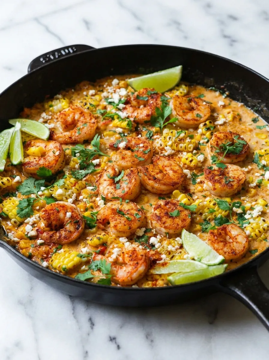 Mexican Street Corn and Shrimp