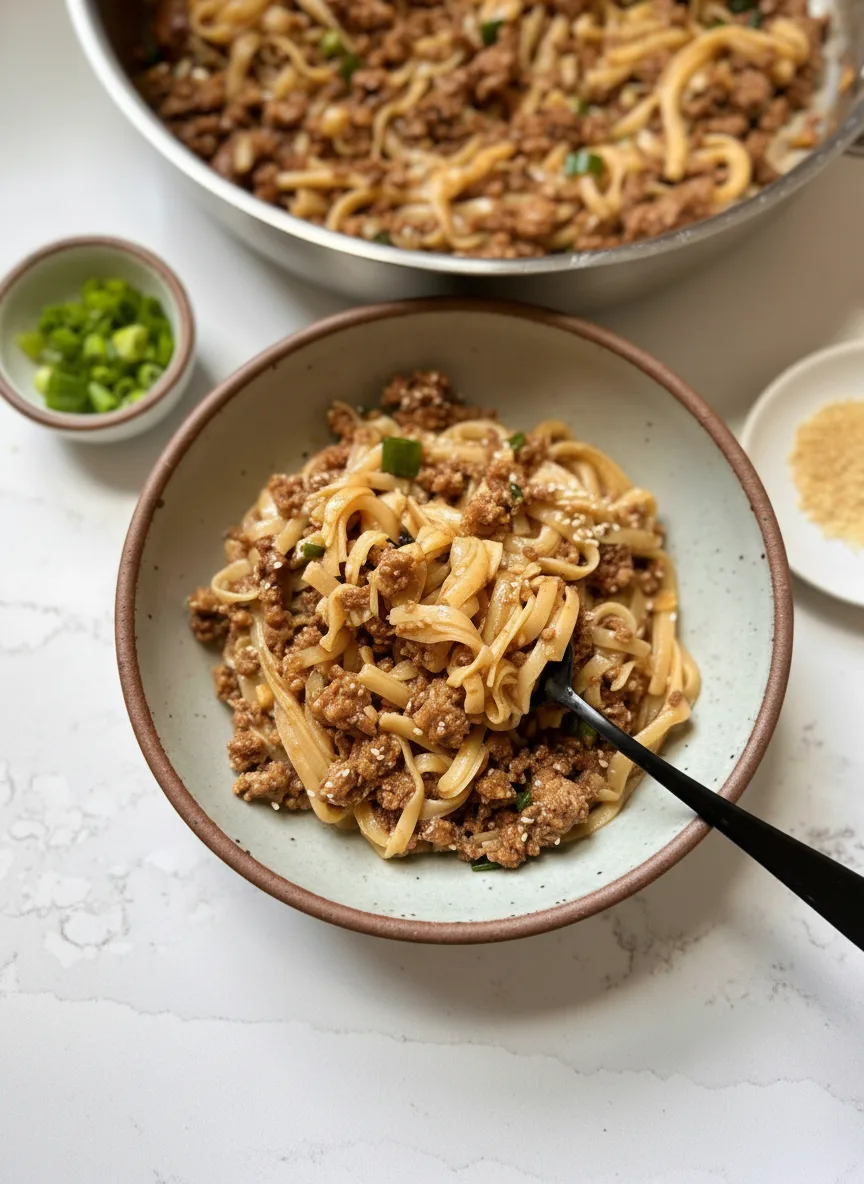 Mongolian Ground Beef Noodles – Quick & Healthy
