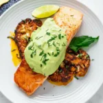 Salmon with Creamy Avocado Sauce