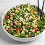 Chickpea Feta Avocado Salad Bowl