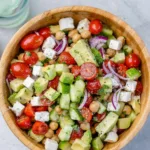 Creamy Chickpea Avocado Feta Salad