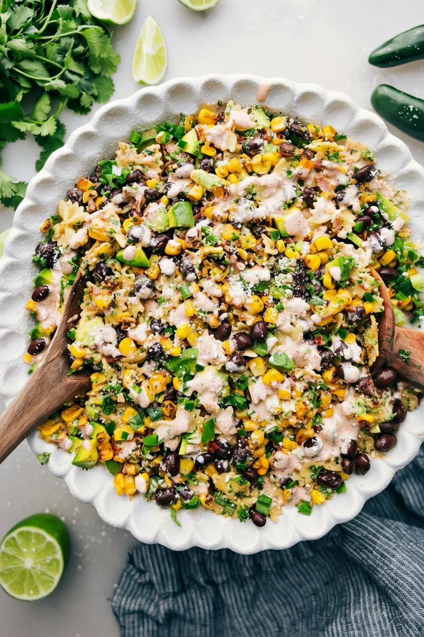 Creamy Street Corn Pasta Salad