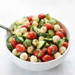 Cucumber Caprese Salad with Balsamic Glaze