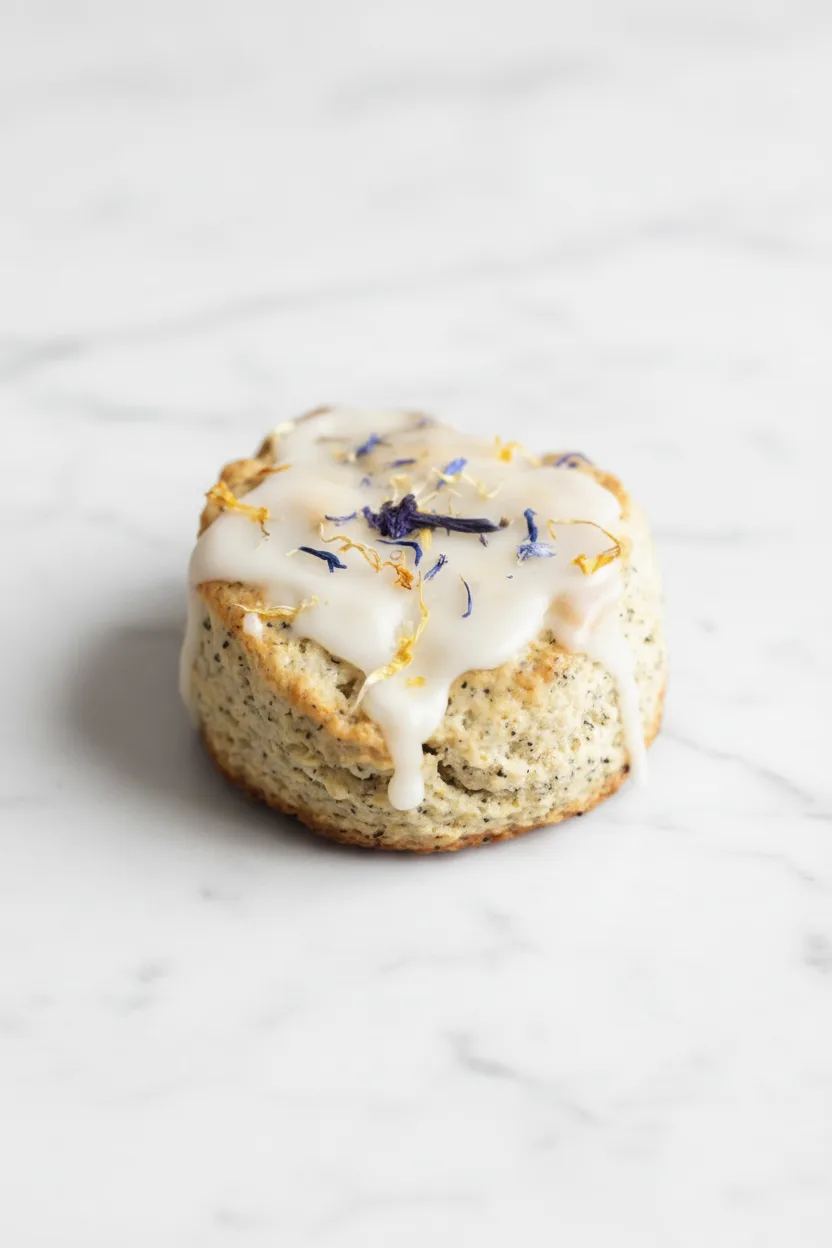 Earl Grey Blackberry Scones with Lemon Glaze