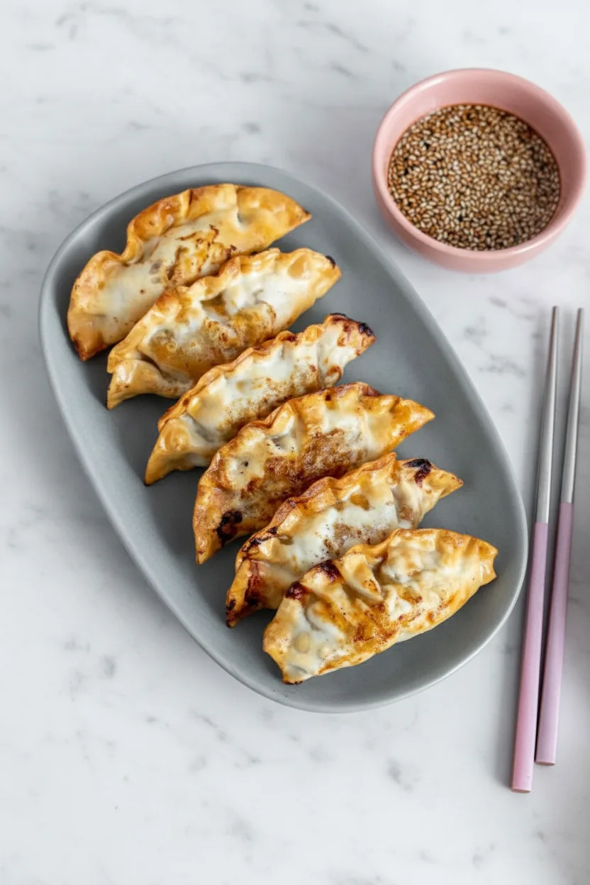 Frozen Dumplings Cooked in An Air Fryer