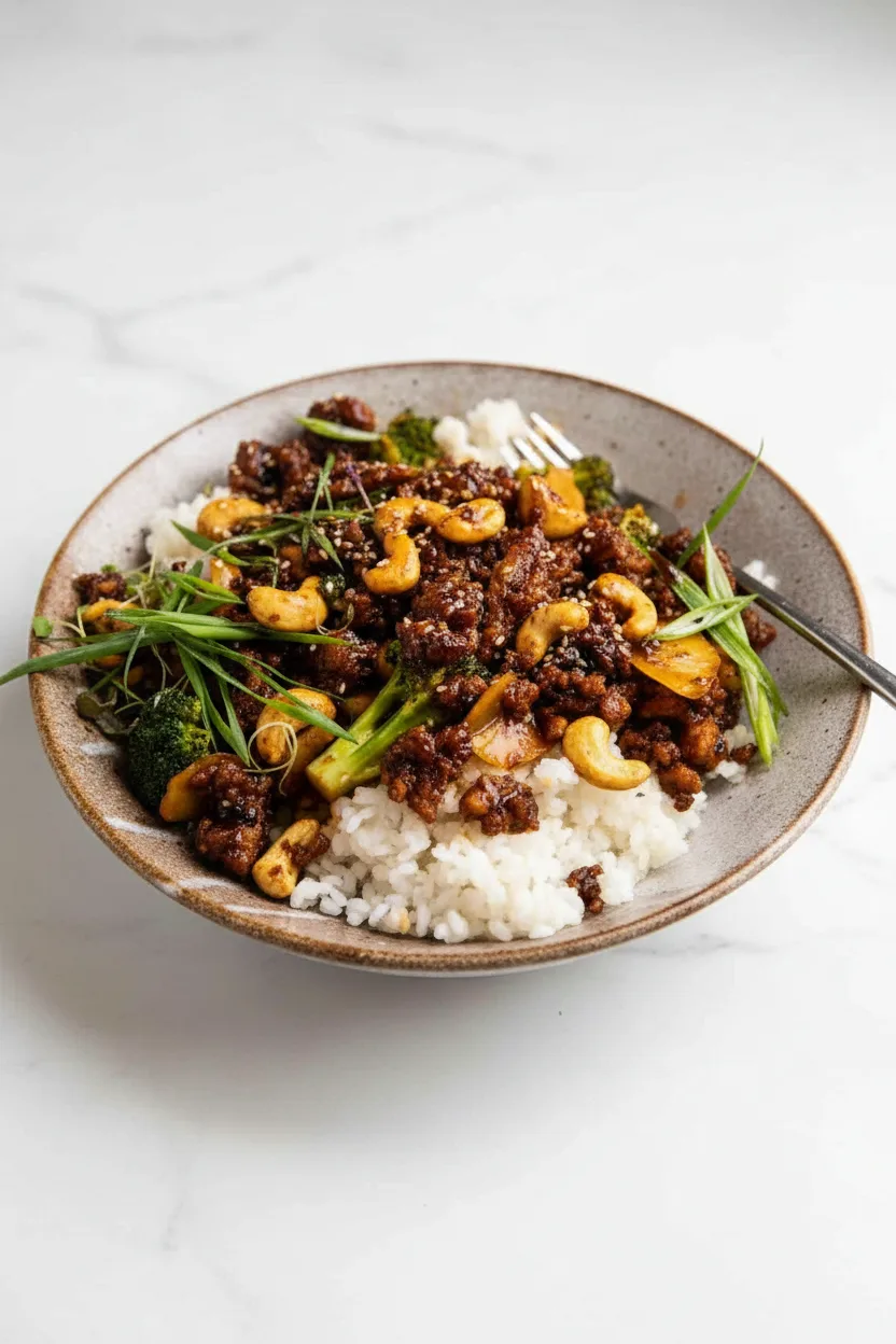 Garlic Butter Cashew Chicken in 20 Minutes