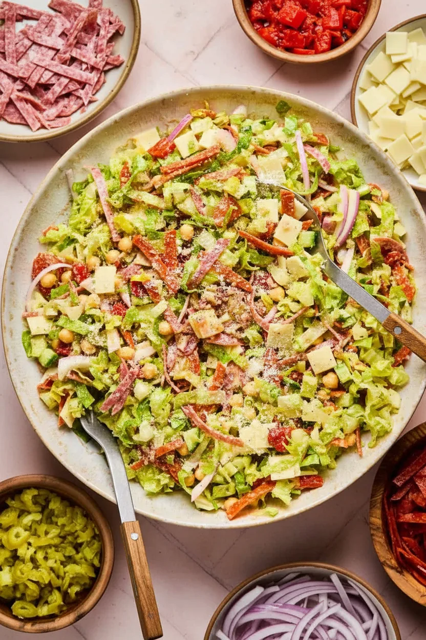 Italian Chopped Salad with Homemade Dressing