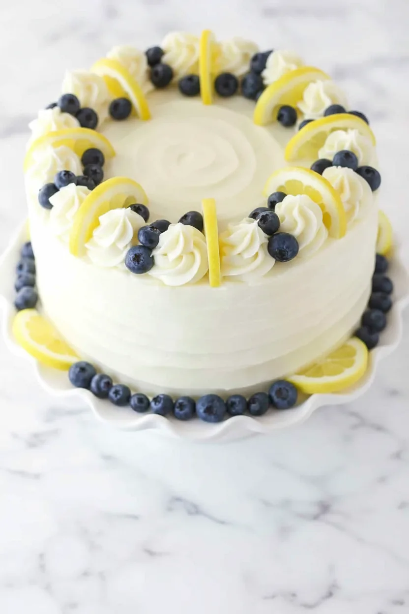 Lemon Blueberry Layer Cake