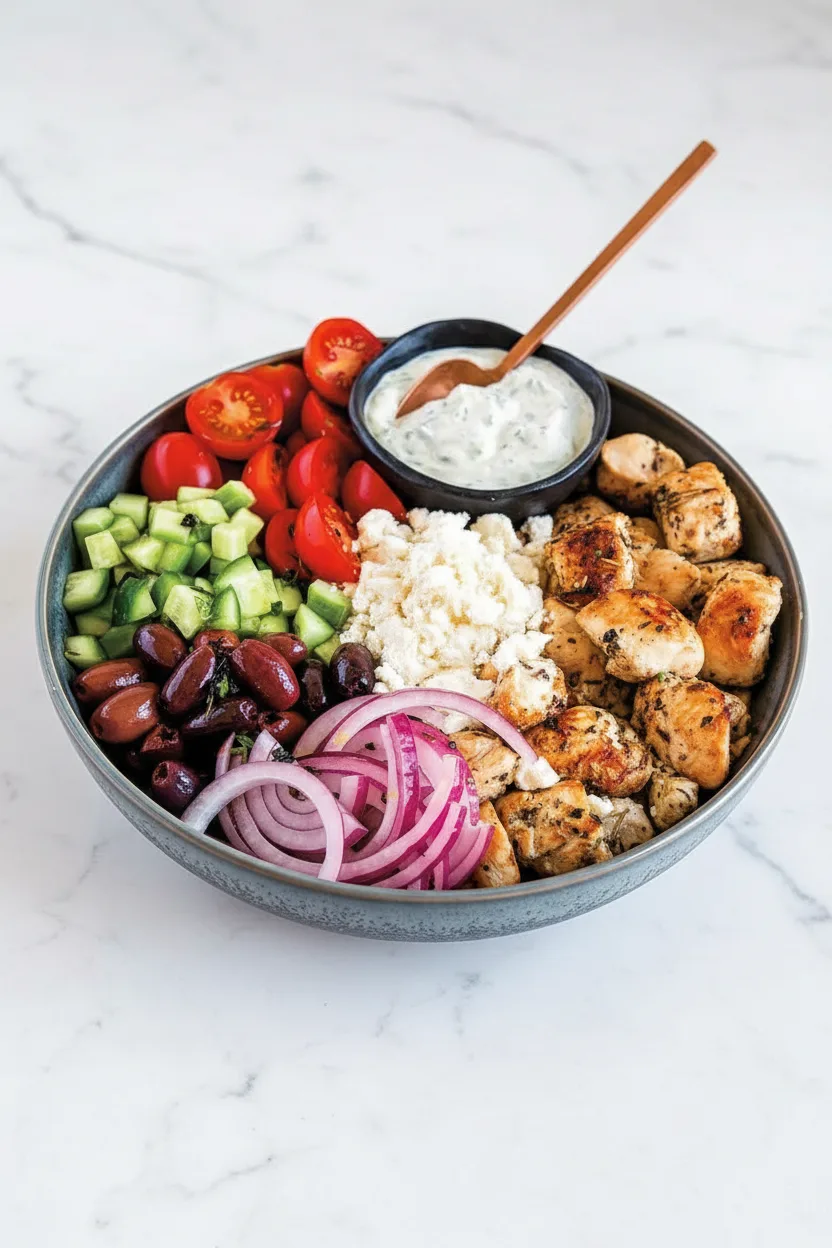 Low-Carb Greek Chicken Bowls (Keto, Gluten-Free)