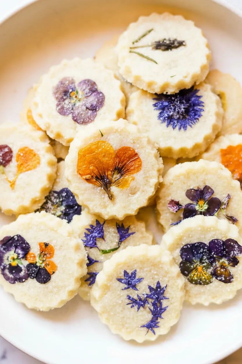 Spring Flower Shortbread Cookies