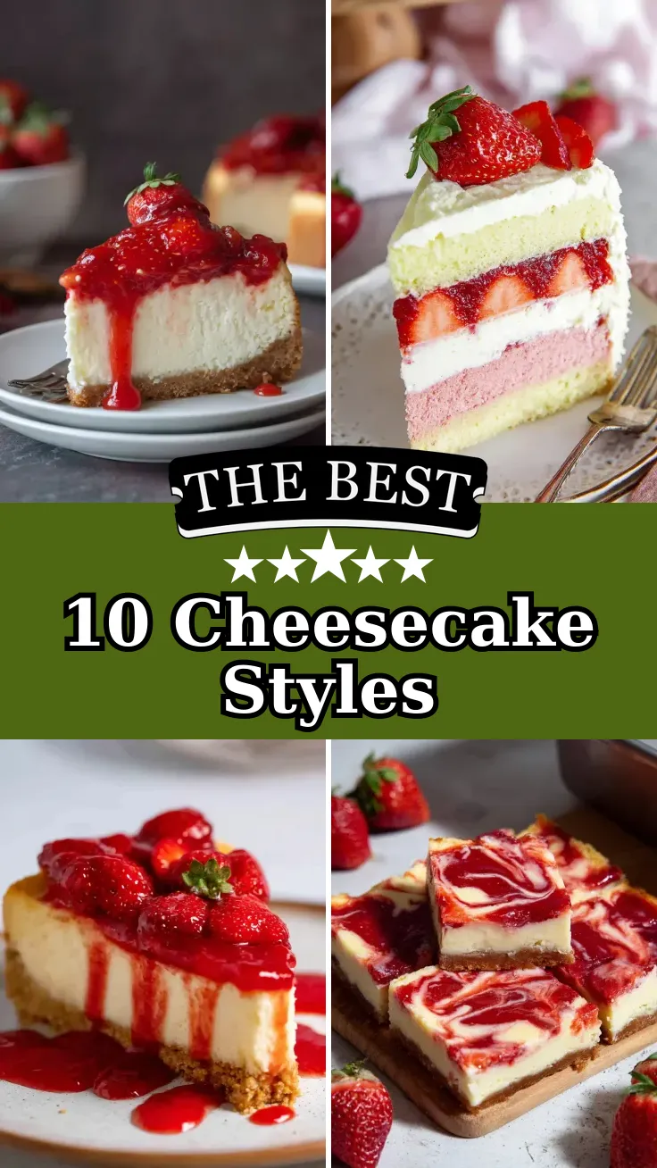 10 Creamy & Classic Strawberry Cheesecake Styles