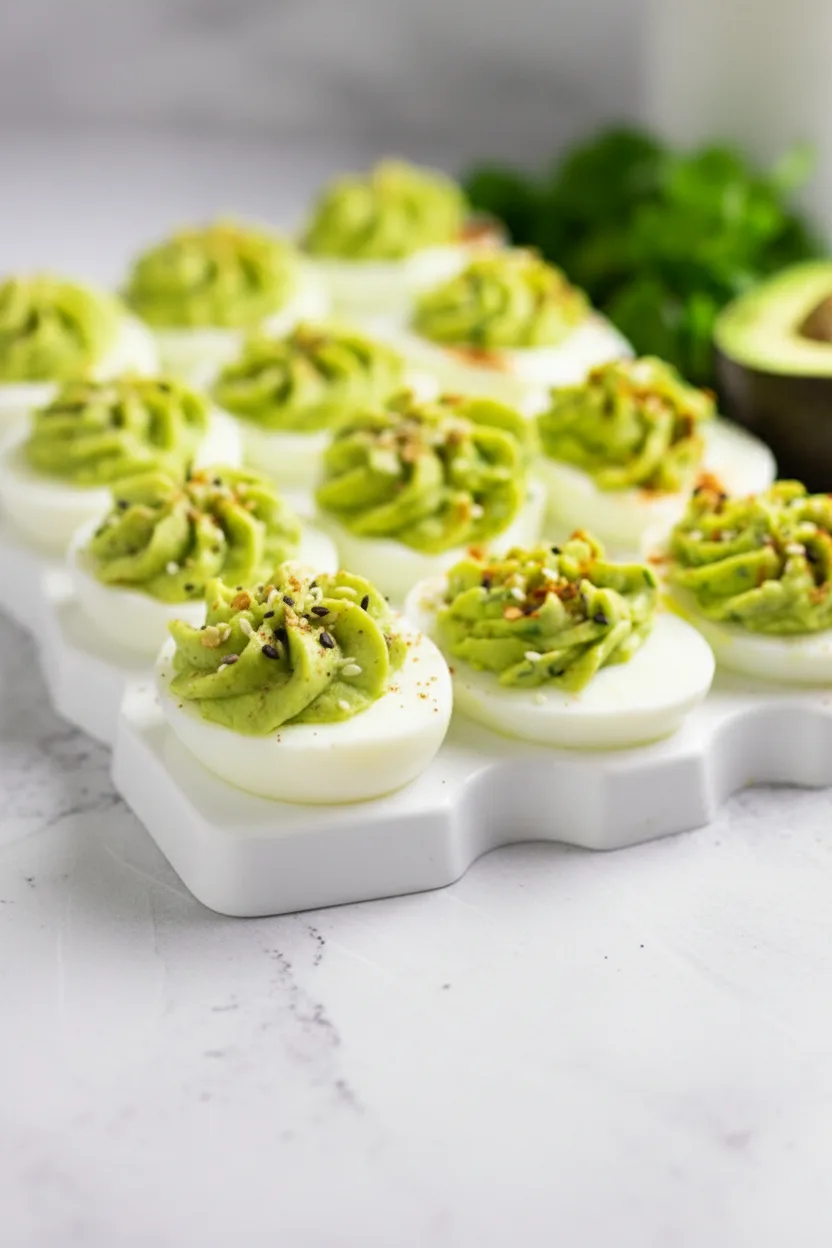 Avocado Lime Deviled Eggs