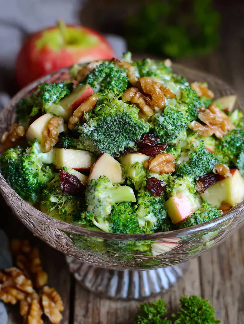 Broccoli Salad with Apples and Walnuts