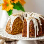 Carrot Cake Pound Cake with Cream Cheese Glaze