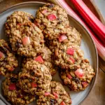 Chewy Rhubarb Oatmeal Cookies