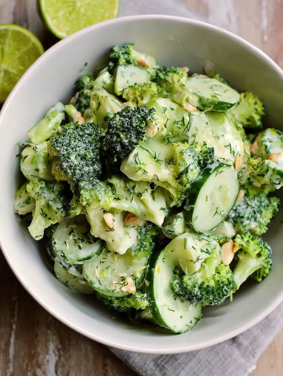 Chopped Broccoli and Cucumber Salad