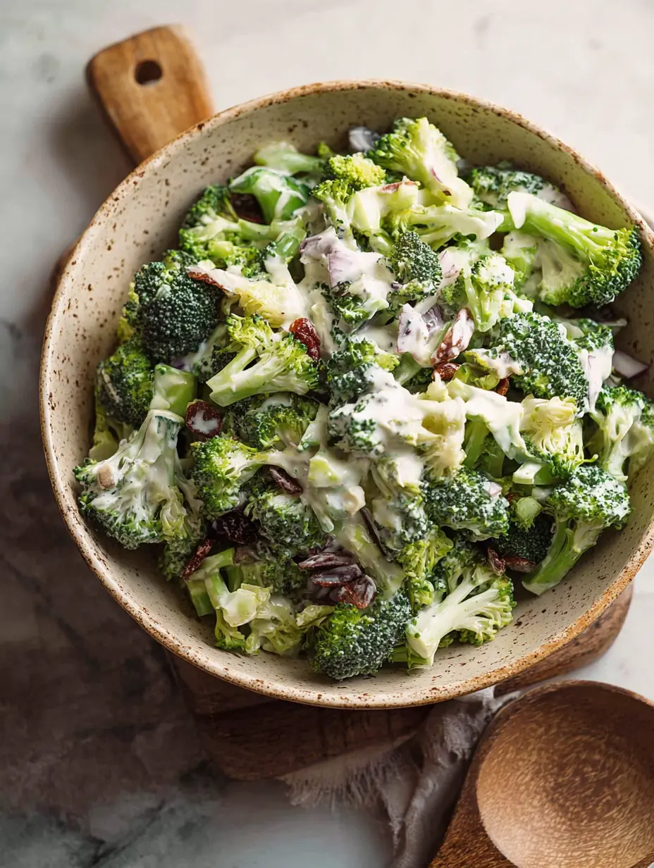 Classic Broccoli Salad with Light Mayo Dressing