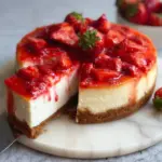 Creamy New York Style Strawberry Cheesecake