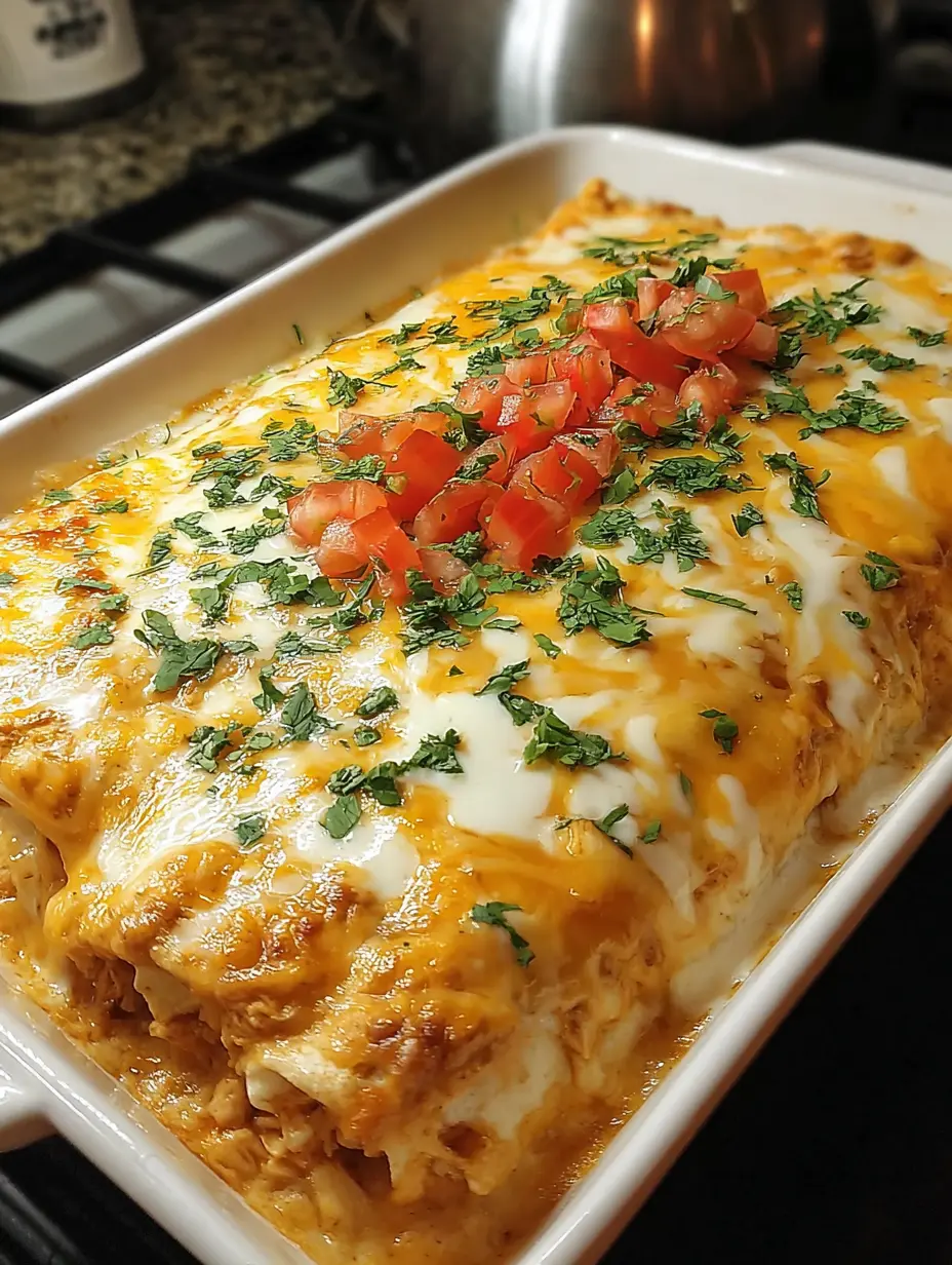Creamy Queso Chicken Enchiladas