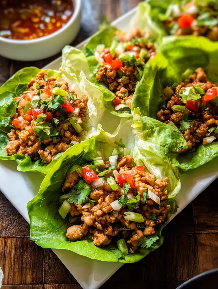 Ground Chicken Taco Lettuce Cups