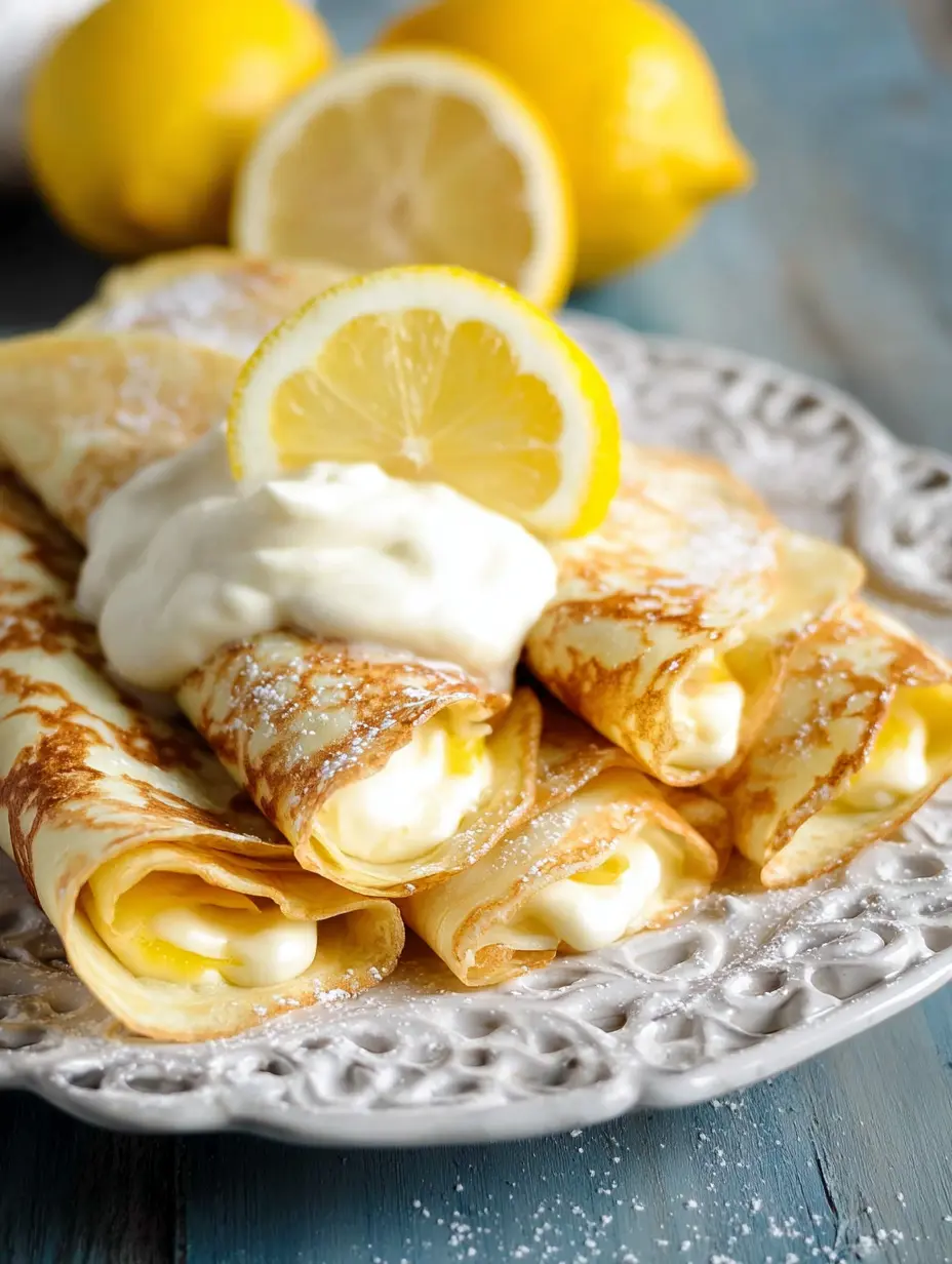 Lemon Cheesecake Crepes