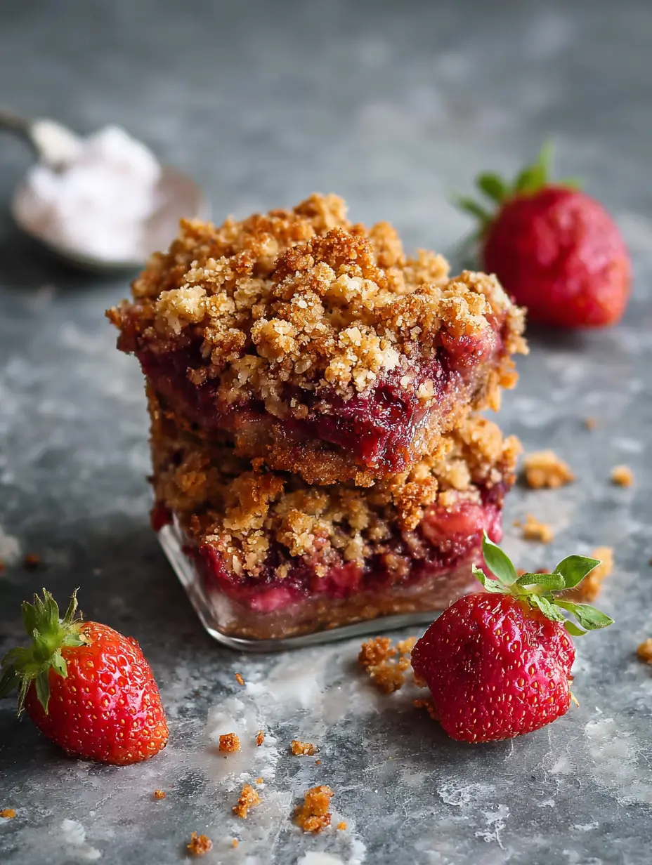 Low Sugar Strawberry Chia Crumble