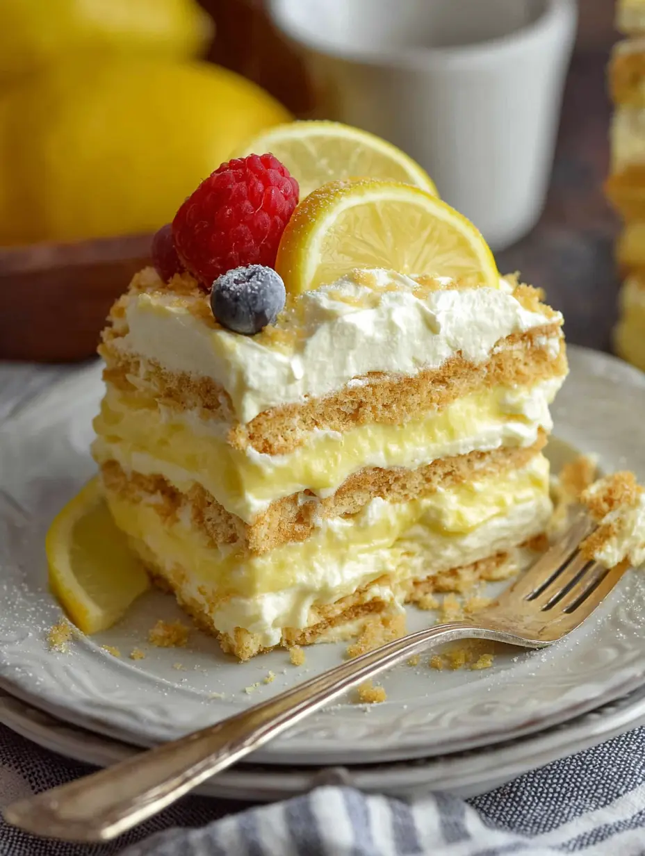 No Bake Lemon Icebox Cake Recipe