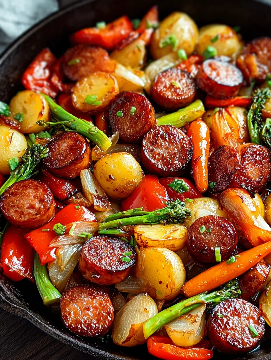 One-Pan Honey Garlic Kielbasa & Veggies