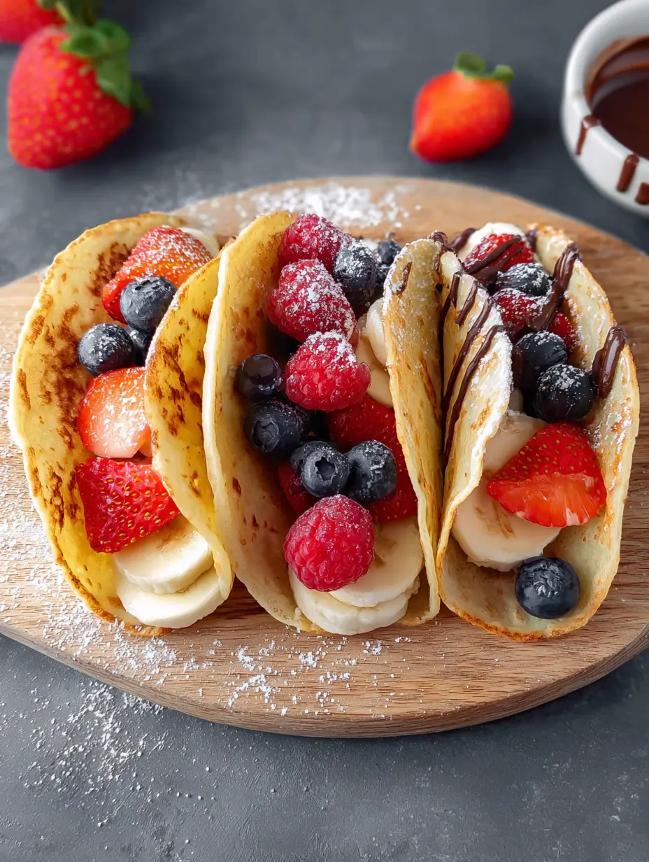 Pancake Tacos with Fruit Filling
