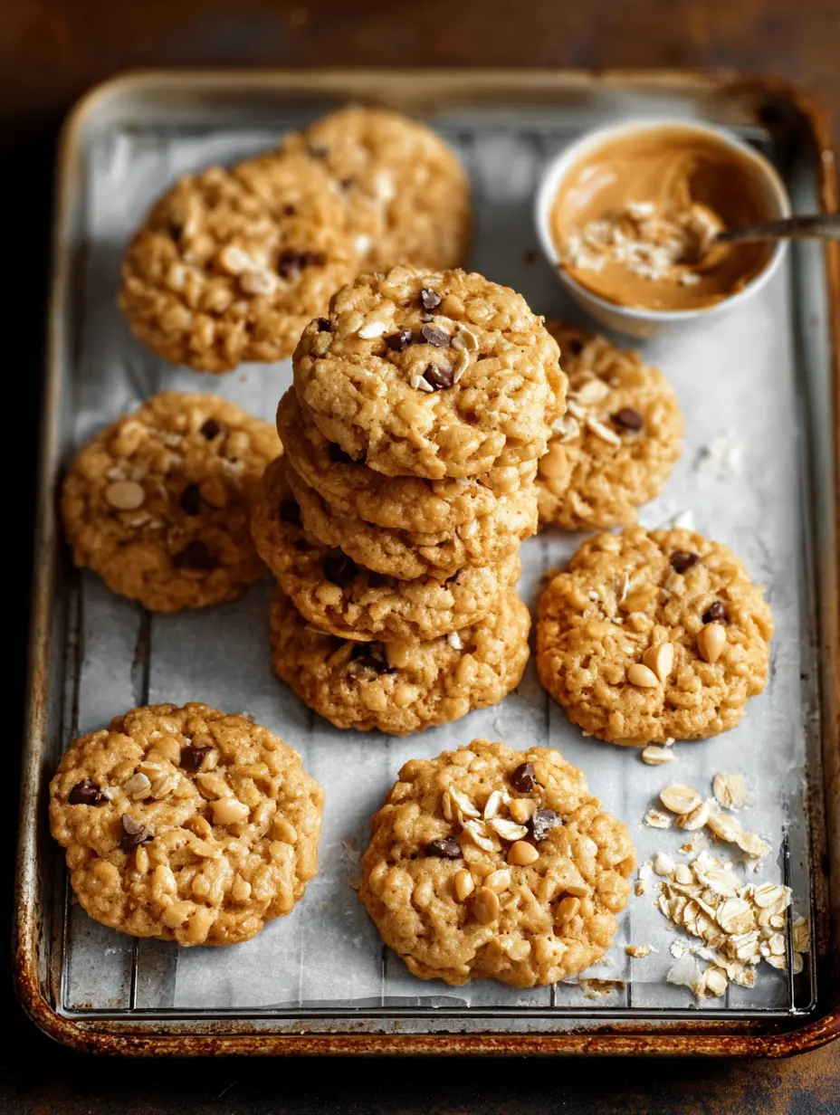 Peanut Butter Rice Krispie Cookies