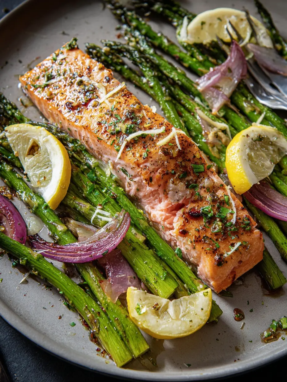 Sheet-Pan Garlic Butter Salmon & Asparagus