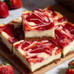 Strawberry Cheesecake Bars with Cream Cheese Filling