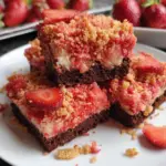 Strawberry Shortcake Brownies with Crunch Topping