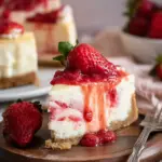 Strawberry Swirl Cheesecake with Berry Sauce