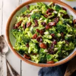 Sweet Creamy Broccoli Salad with Dates