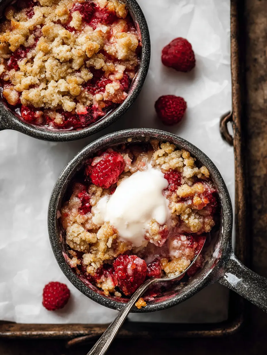 Two Person Raspberry Crumbles