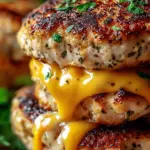 Cheddar Ranch Chicken Burgers