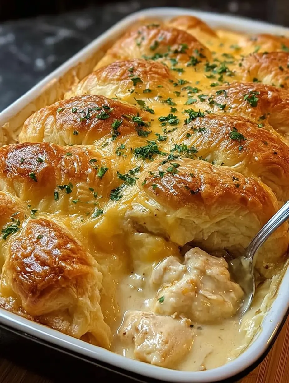 Cheesy Chicken Crescent Bake