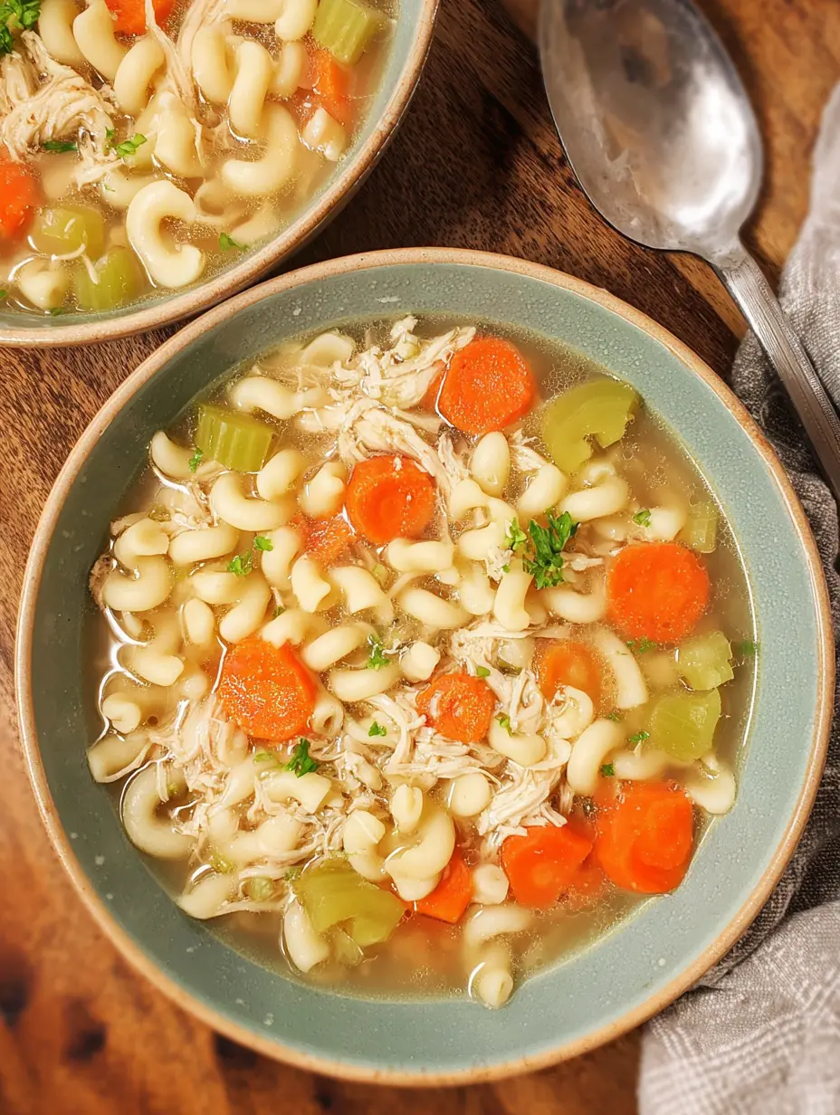 High Protein Chicken Noodle Soup