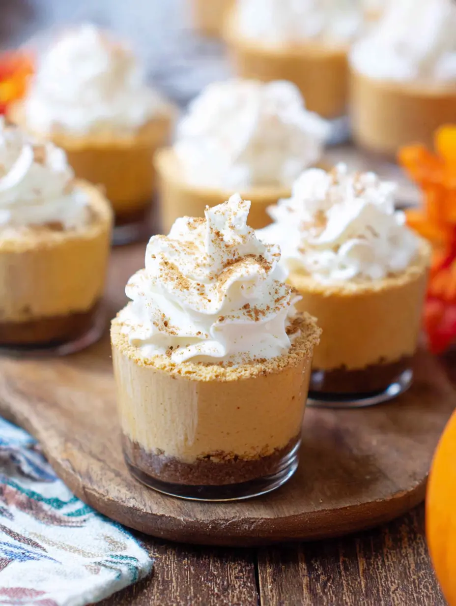 Mini Pumpkin Pie Cheesecakes (No Bake)