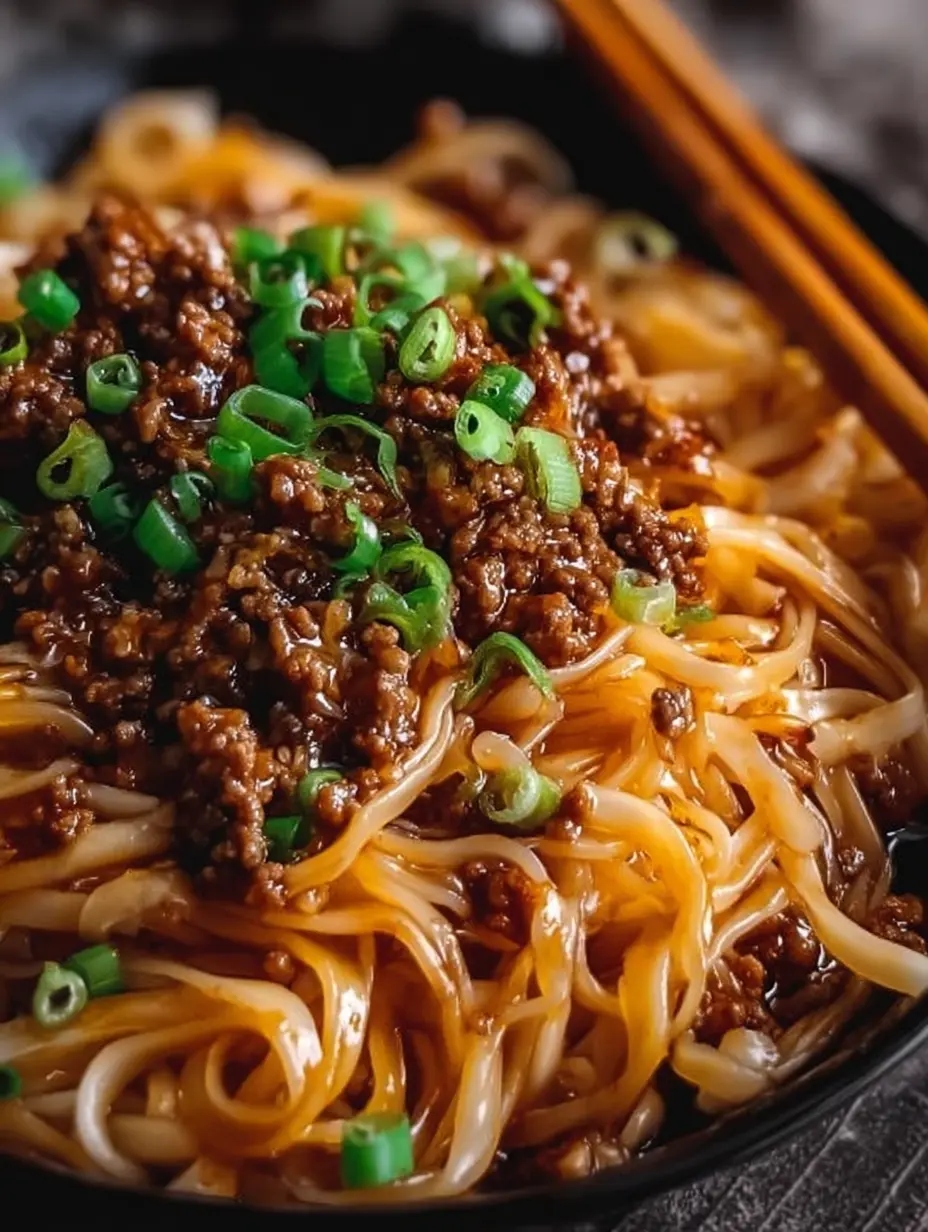 Mongolian Ground Beef Noodles