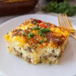 Sausage and Egg Cottage Cheese Breakfast Casserole