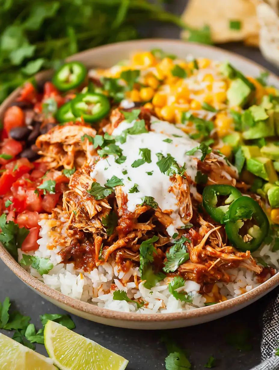Slow Cooker Chicken Burrito Bowls