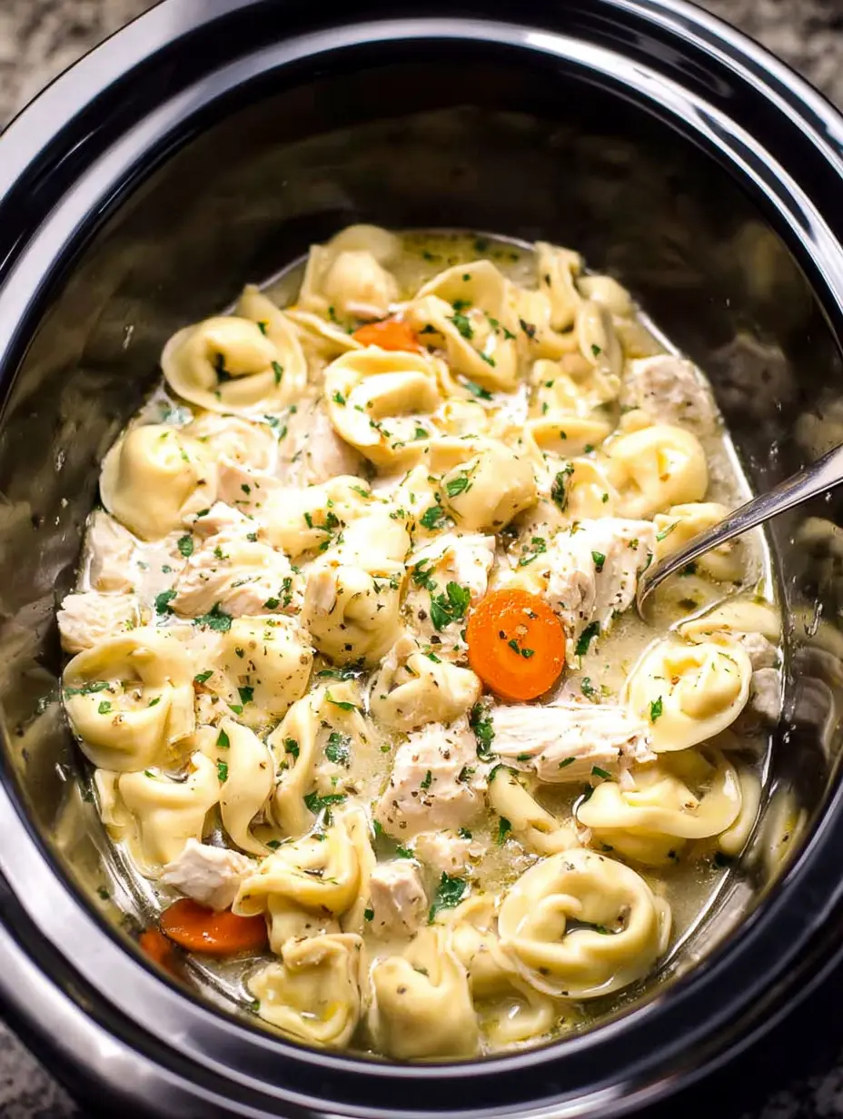 Slow Cooker Chicken Tortellini