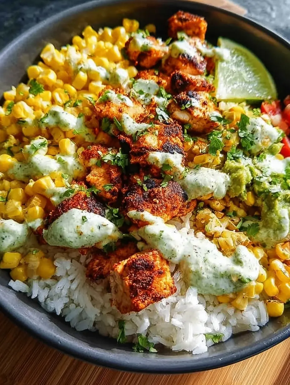 Street Corn Chicken Rice Bowl (40g Protein)