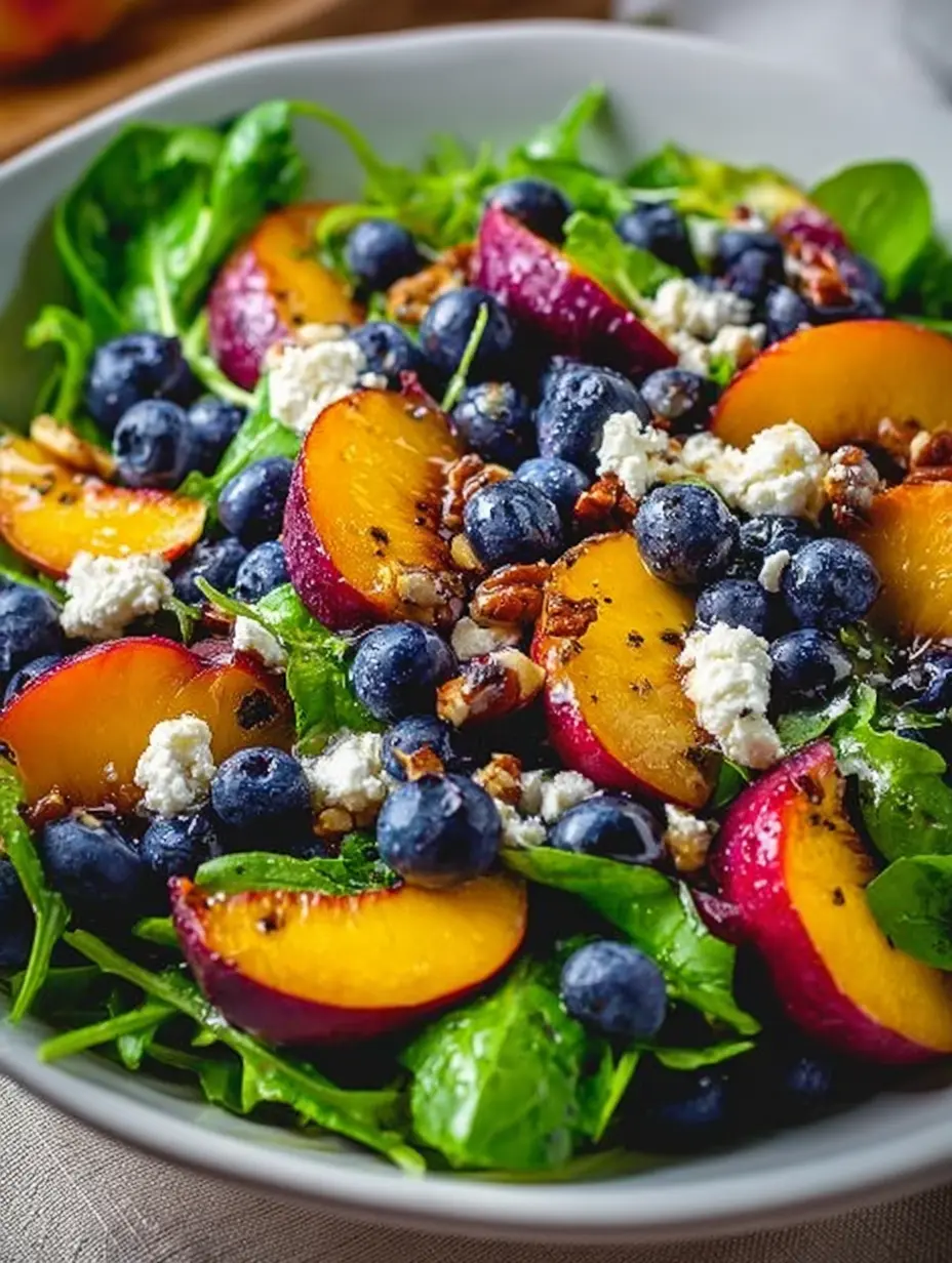 Blueberry Peach Feta Salad