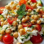 Cottage Cheese and Chickpeas Salad