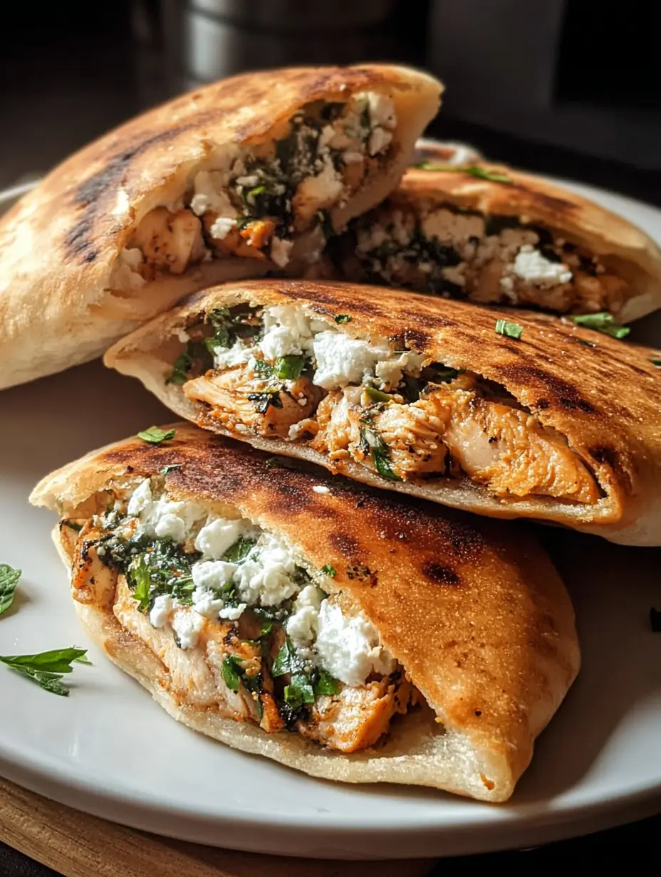 Crispy Pita with Chicken & Feta