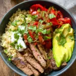 High Protein Steak Fajita Bowl