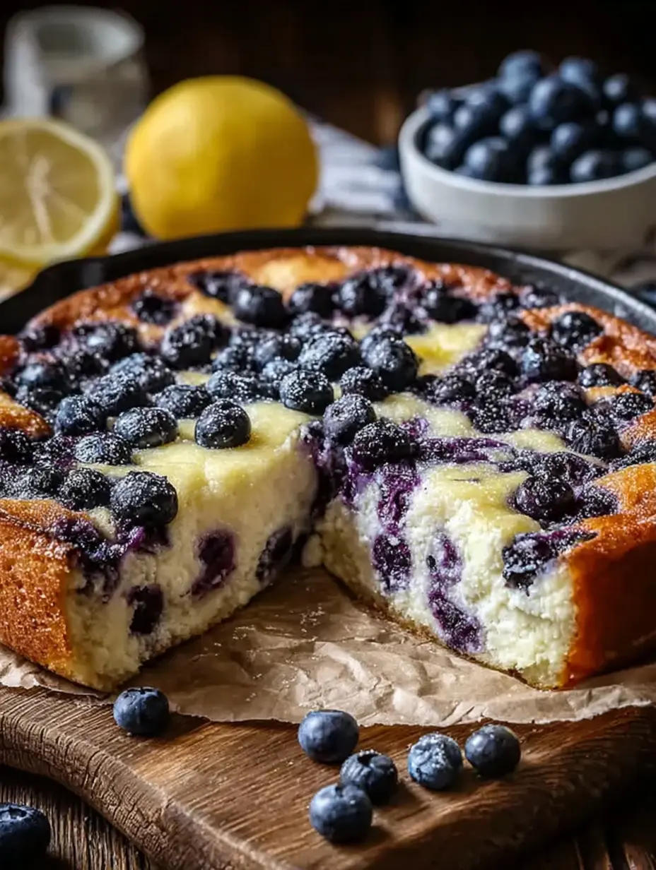 Lemon Blueberry Breakfast Bake with Cottage Cheese